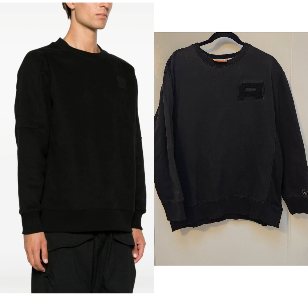 And1 Basketball Locker Room Black Oversize Crewneck sweater Size M/L